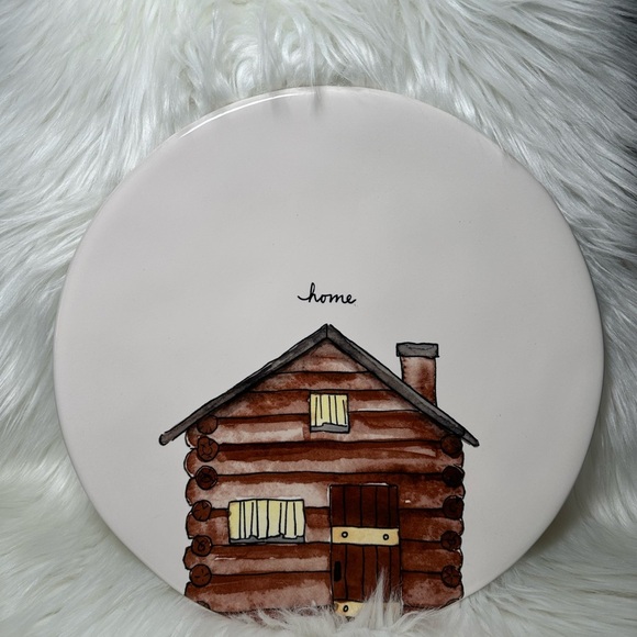 Rae Dunn Other - Rae Dunn Home Plate with Log Cabin